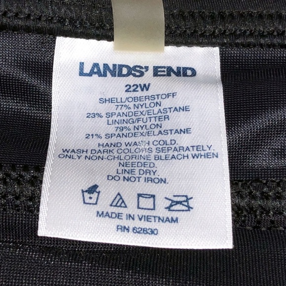 Lands End Black Swim Shorts Size 22W - Picture 2 of 8